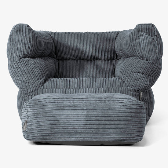 Albert Bean Bag Armchair 2.0 - Cord Slate Grey 02
