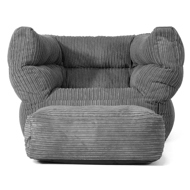 Albert Bean Bag Armchair 2.0 - Cord Slate Grey 02