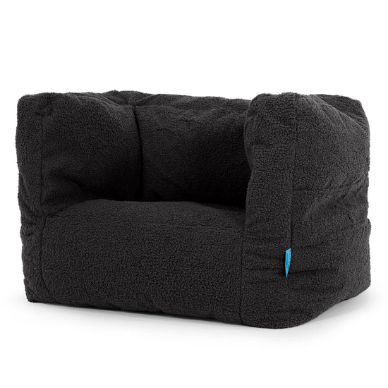 Albert Children's Bean Bag Armchair 1-5 yr - Boucle Graphite Grey 02