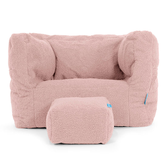 Albert Children's Bean Bag Armchair 1-5 yr - Boucle Pink 03