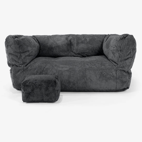 Albert Kids Sofa Bean Bag 2-6 yr - Pom Pom Black 02