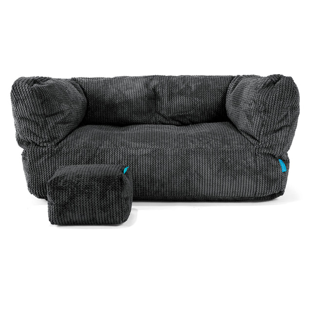 Albert Kids Sofa Bean Bag 2-6 yr - Pom Pom Black 02