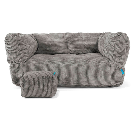 Albert Kids Sofa Bean Bag 2-6 yr - Pom Pom Charcoal Grey 02