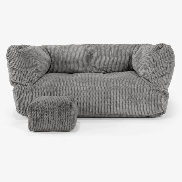 Albert Kids Sofa Bean Bag 2-6 yr - Pom Pom Charcoal Grey 02
