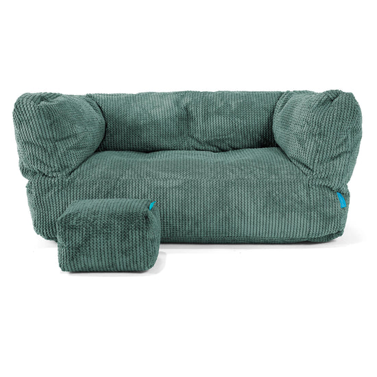 Albert Kids Sofa Bean Bag 2-6 yr - Pom Pom Emerald Green 02