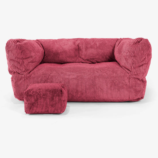 Albert Kids Sofa Bean Bag 2-6 yr - Pom Pom Pastel Red 02