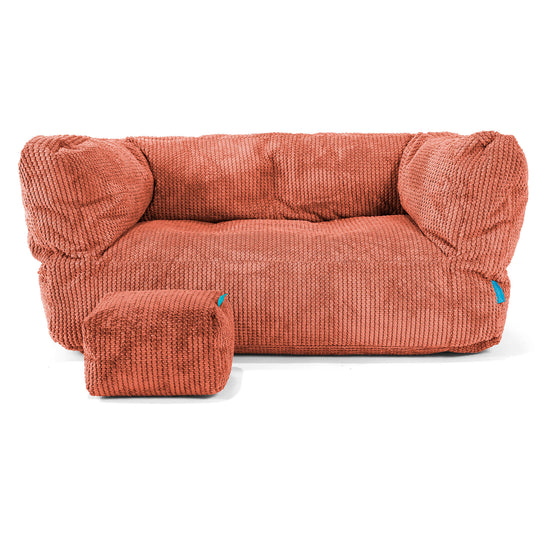 Albert Kids Sofa Bean Bag 2-6 yr - Pom Pom Pumpkin Orange 02