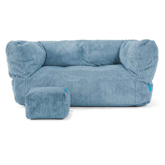 Albert Kids Sofa Bean Bag 2-6 yr - Pom Pom Sky Blue 02