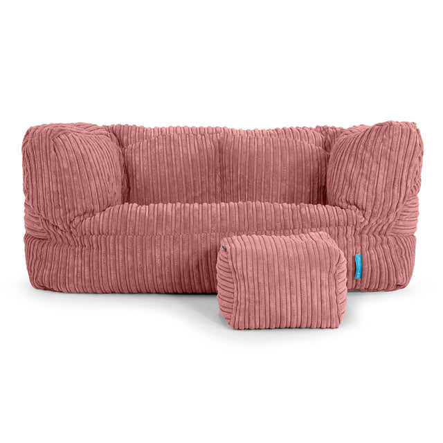 Albert Kids Sofa Bean Bag 2-6 yr - Cord Peach 02