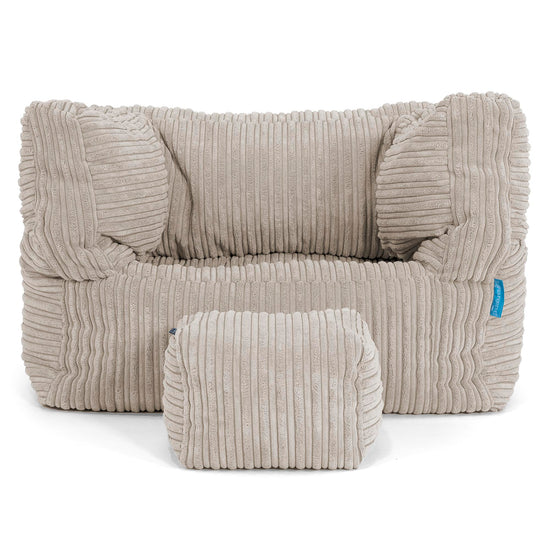Albert Children's Bean Bag Armchair for Toddlers 1-3 yr - Cord Mink 03