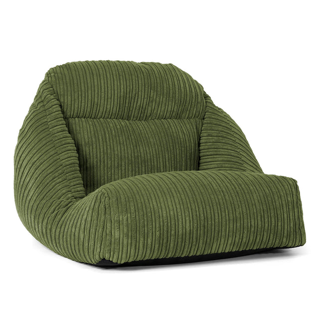 Aya Floor Chair Bean Bag - Cord Forest Green 01