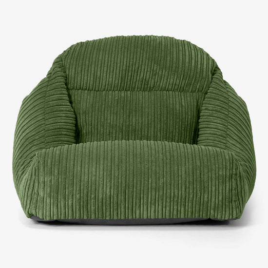 Aya Floor Chair Bean Bag - Cord Forest Green 02