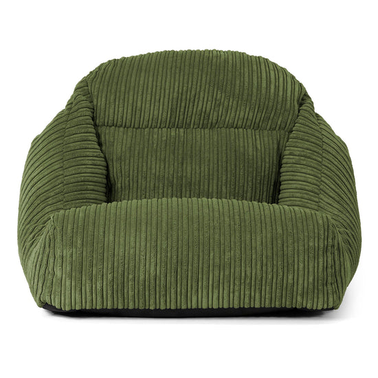 Aya Floor Chair Bean Bag - Cord Forest Green 02
