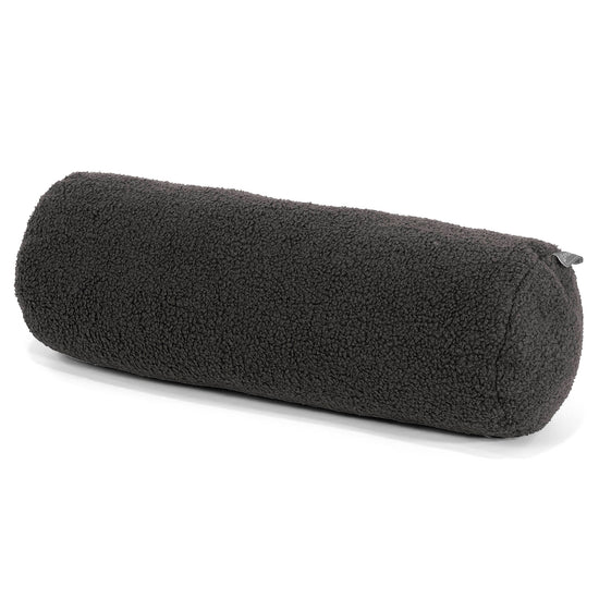 Bolster Scatter Cushion Cover 20 x 55cm - Boucle Graphite Grey 01