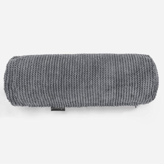 Bolster Scatter Cushion Cover 20 x 55cm - Pom Pom Black 02