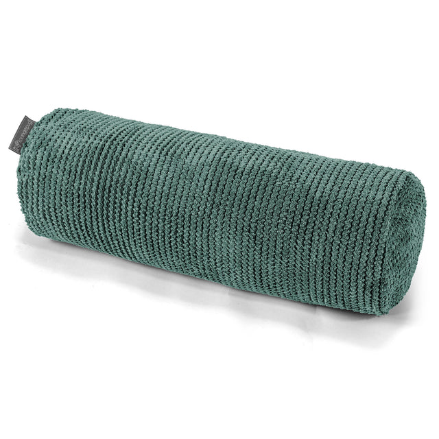 Bolster Scatter Cushion Cover 20 x 55cm - Pom Pom Emerald Green 01