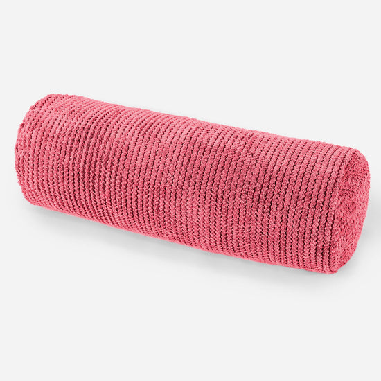 Bolster Scatter Cushion Cover 20 x 55cm - Pom Pom Pastel Red 01