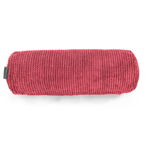 Bolster Scatter Cushion Cover 20 x 55cm - Pom Pom Pastel Red 02