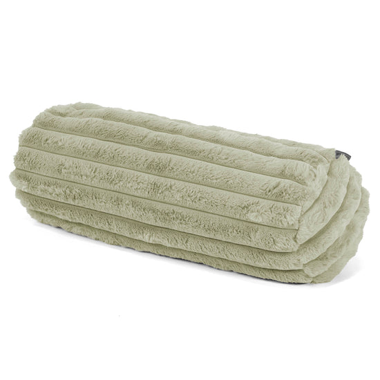 Bolster Scatter Cushion Cover 20 x 55cm - Ultra Plush Cord Sage Green 01