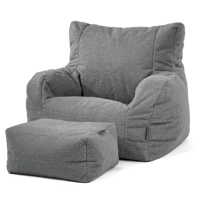 Josephine Bean Bag Armchair - Boucle Grey 02