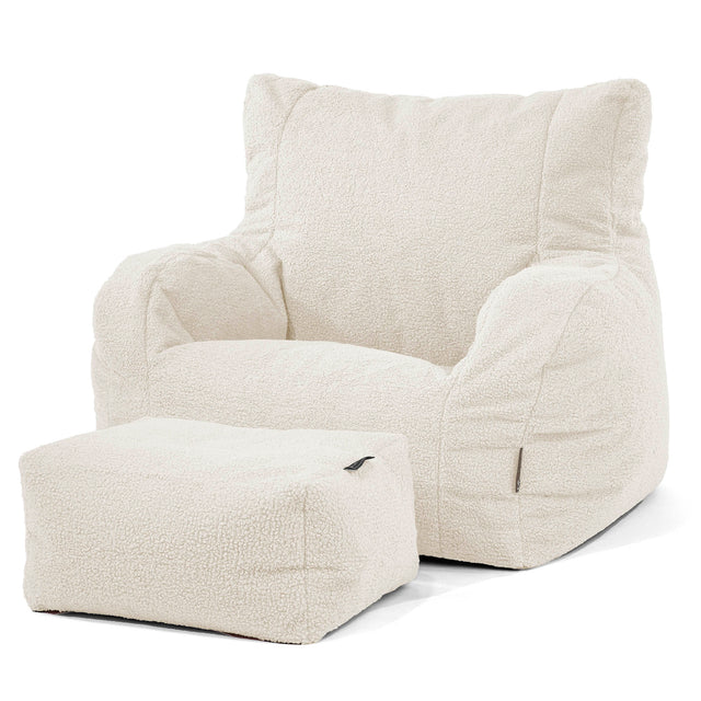 Josephine Bean Bag Armchair - Boucle Ivory 02