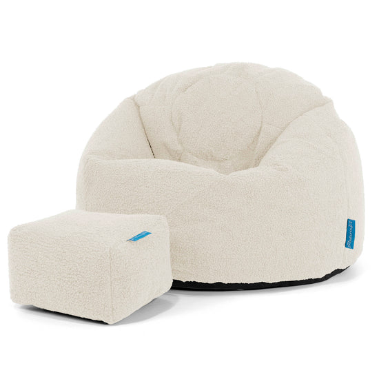 Classic Kids Bean Bag Chair 1-5 yr - Boucle Ivory 02