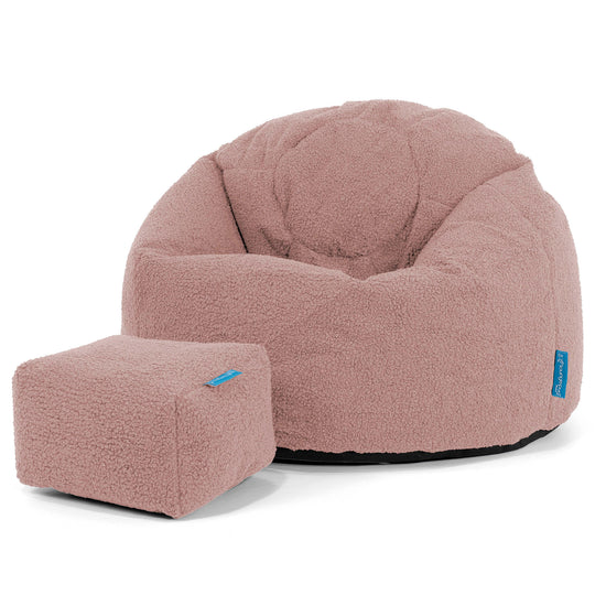 Classic Kids Bean Bag Chair 1-5 yr - Boucle Pink 02