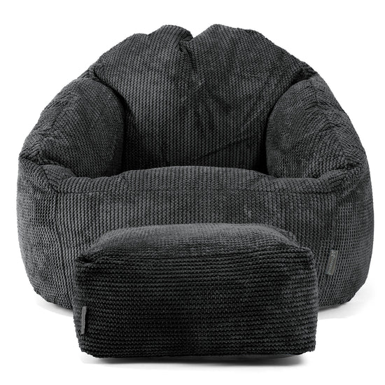 Bubble Bean Bag Chair - Pom Pom Black 02