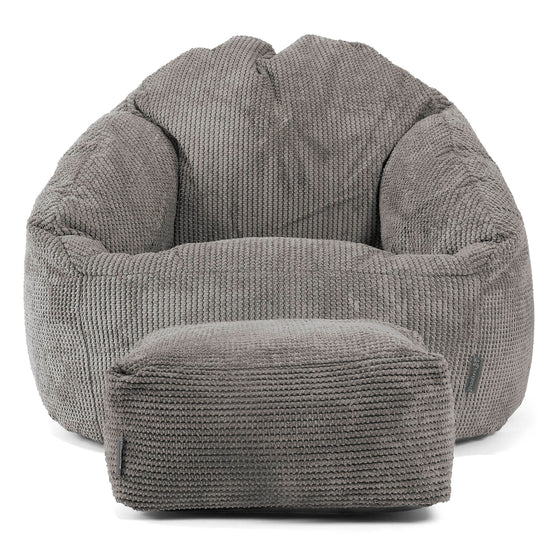 Bubble Bean Bag Chair - Pom Pom Charcoal Grey 02