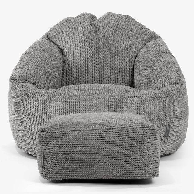 Bubble Bean Bag Chair - Pom Pom Charcoal Grey 02