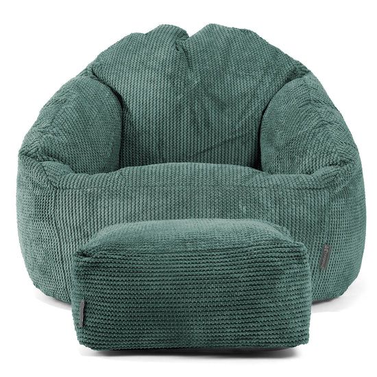 Bubble Bean Bag Chair - Pom Pom Emerald Green 02