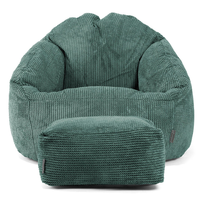 Bubble Bean Bag Chair - Pom Pom Emerald Green 02