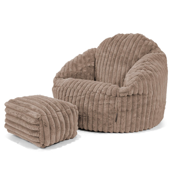 Bubble Bean Bag Chair - Ultra Plush Cord Minky 03