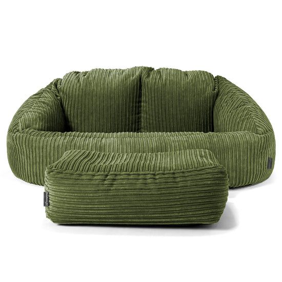 Bubble Sofa Bean Bag - Cord Forest Green 02