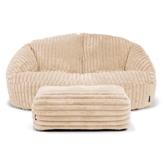 Bubble Sofa Bean Bag - Ultra Plush Cord Cream 02