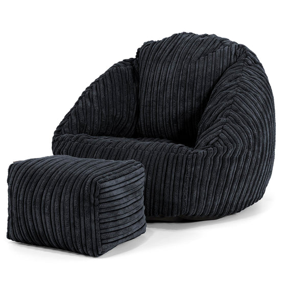 Children's Bubble Bean Bag 1-3 yr - Cord Black 02