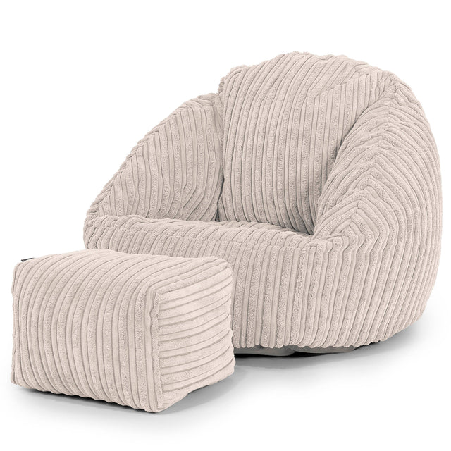 Children's Bubble Bean Bag 1-3 yr - Cord Ivory 02