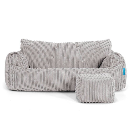 Josephine Children's Sofa Bean Bag 1-5 yr - Cord Aluminium Silver 02
