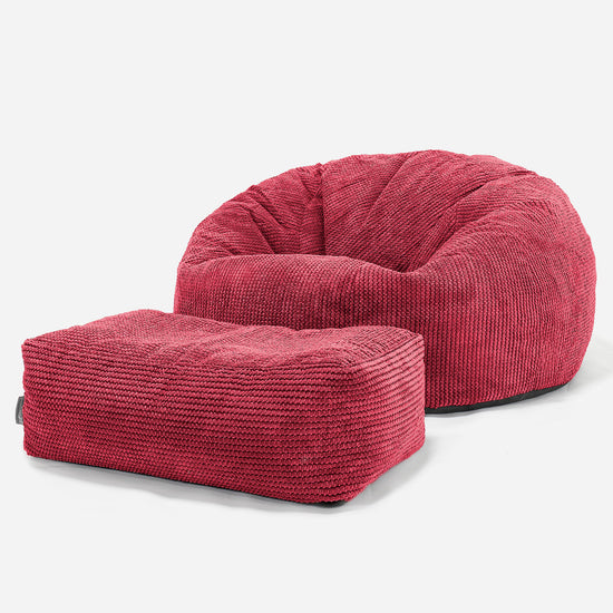 Classic Sofa Bean Bag - Pom Pom Pastel Red 02