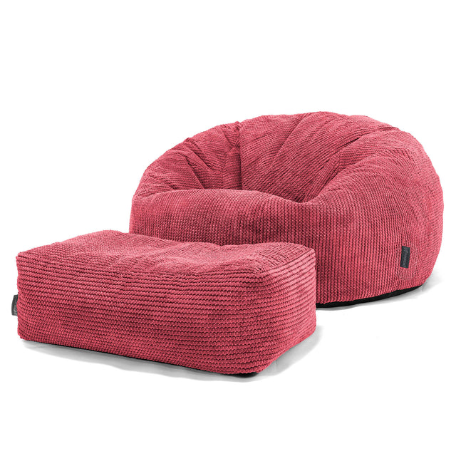 Classic Sofa Bean Bag - Pom Pom Pastel Red 02