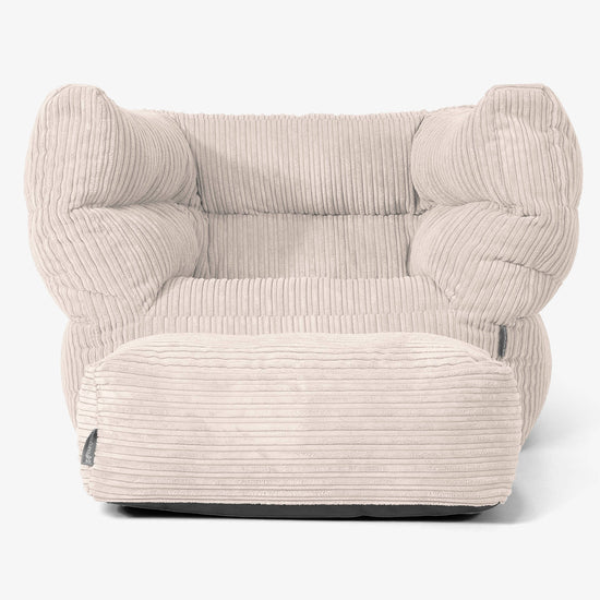 Albert Bean Bag Armchair 2.0 - Cord Ivory 02