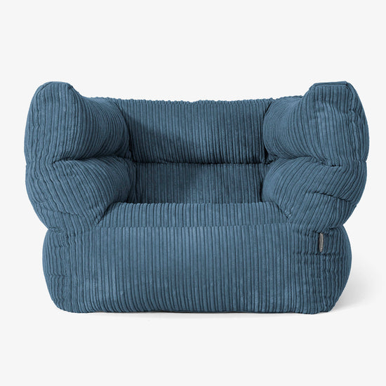 Albert Bean Bag Armchair 2.0 - Cord Navy Blue 01