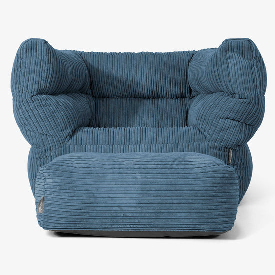 Albert Bean Bag Armchair 2.0 - Cord Navy Blue 02