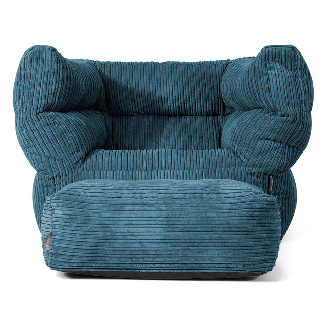 Albert Bean Bag Armchair 2.0 - Cord Navy Blue 02