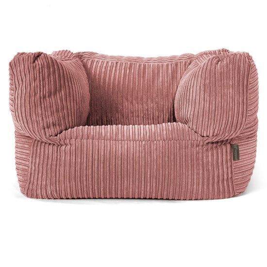 Albert Bean Bag Armchair - Cord Peach 01