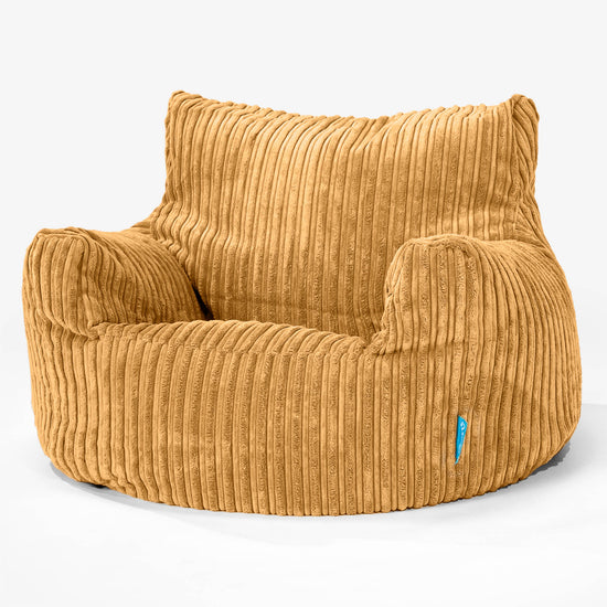 Children's Armchair Bean Bag 3-8 yr - Cord Golden Honey 01