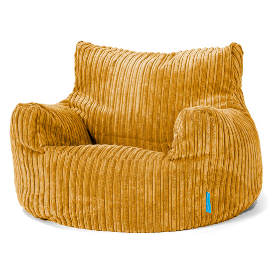 Children's Armchair Bean Bag 3-8 yr - Cord Golden Honey 01