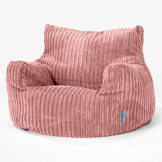 Children's Armchair Bean Bag 3-8 yr - Cord Peach 01