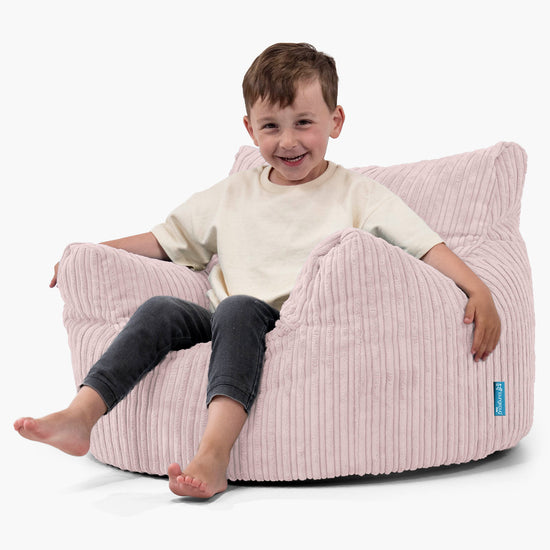 Children's Armchair 3-8 Bean Bag - Cord Blush Pink 02