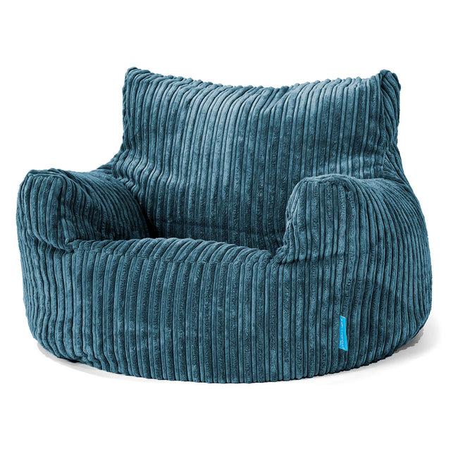 Children's Armchair 3-8 Bean Bag - Cord Navy Blue 01